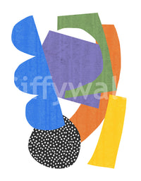 Modern abstract shapes in calm composition