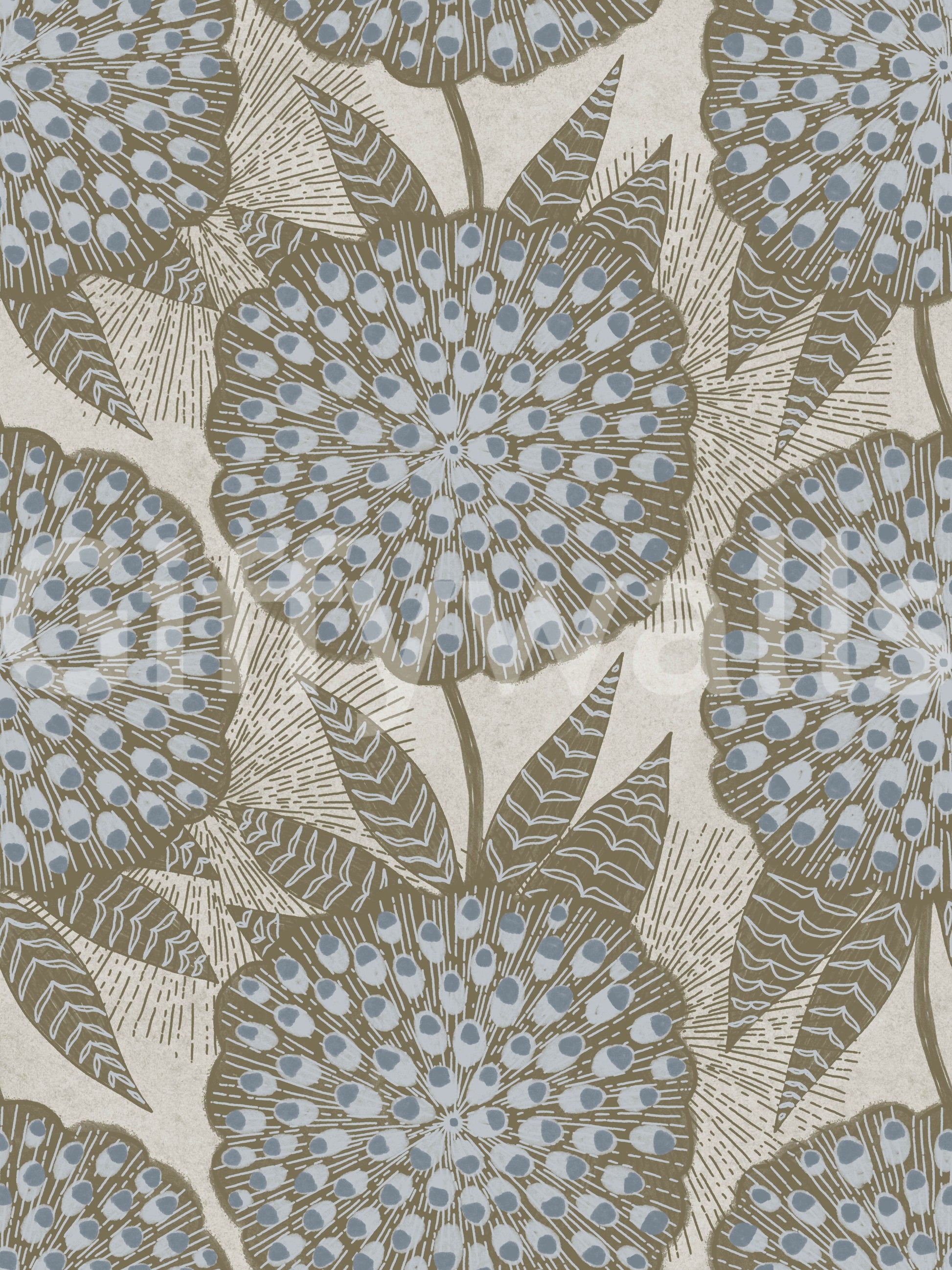 Honey-toned soft flower wallpaper
