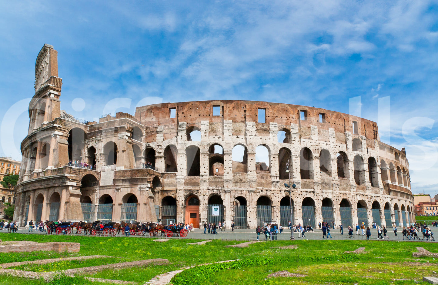 Detailed stone Colosseum design
