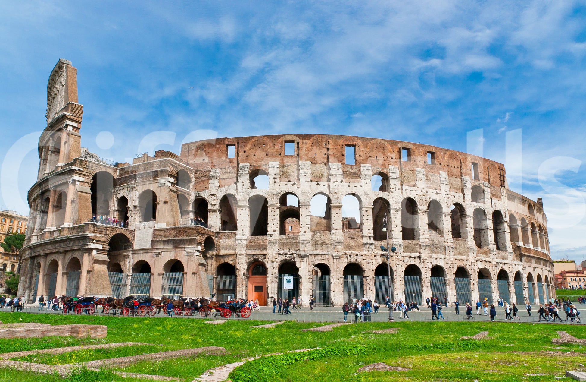 Detailed stone Colosseum design
