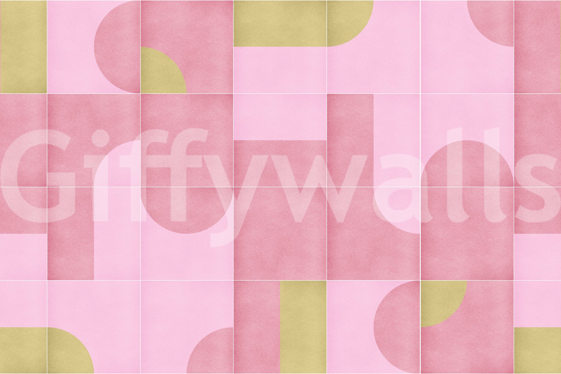 Warm vintage look with tile wallpaper