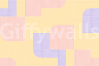 Retro-style feature wall with bold wallpaper

