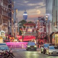 Urban lifestyle captured in a city-inspired wall mural

