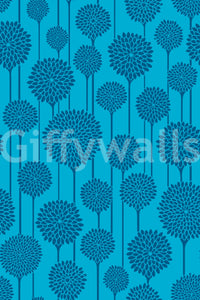 Easy peel and stick navy mural wallpaper
