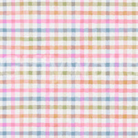 Soft pink and beige gingham wallpaper

