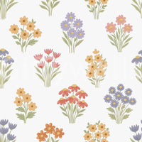 Calm and charming wildflower mural wallpaper


