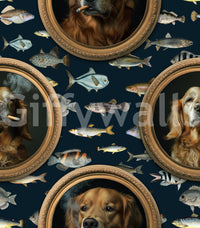 Can include elements like fish, coral, ocean waves, or dog breeds.