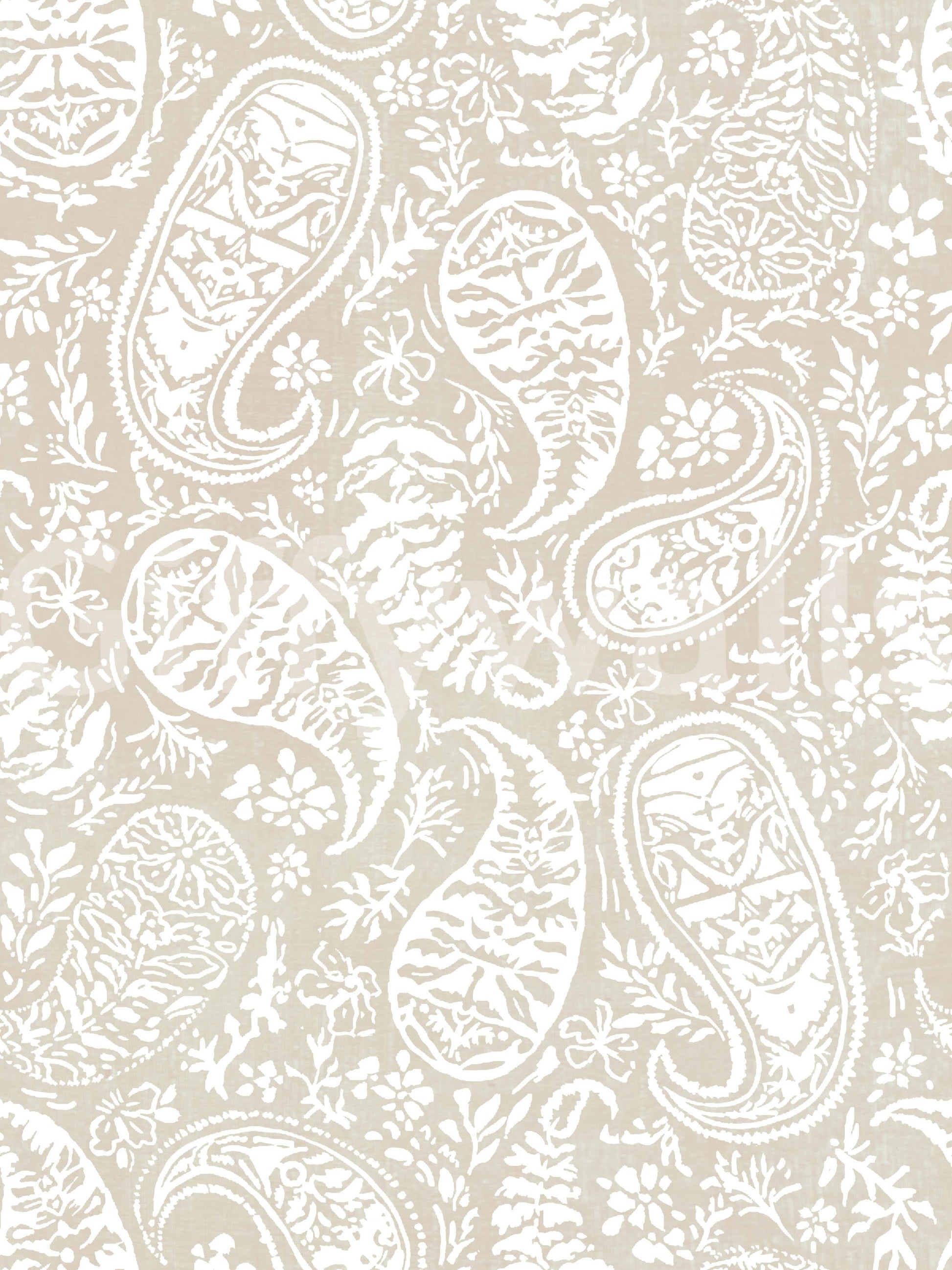 High-resolution neutral paisley pattern.

