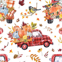 Cozy fall scene mural
