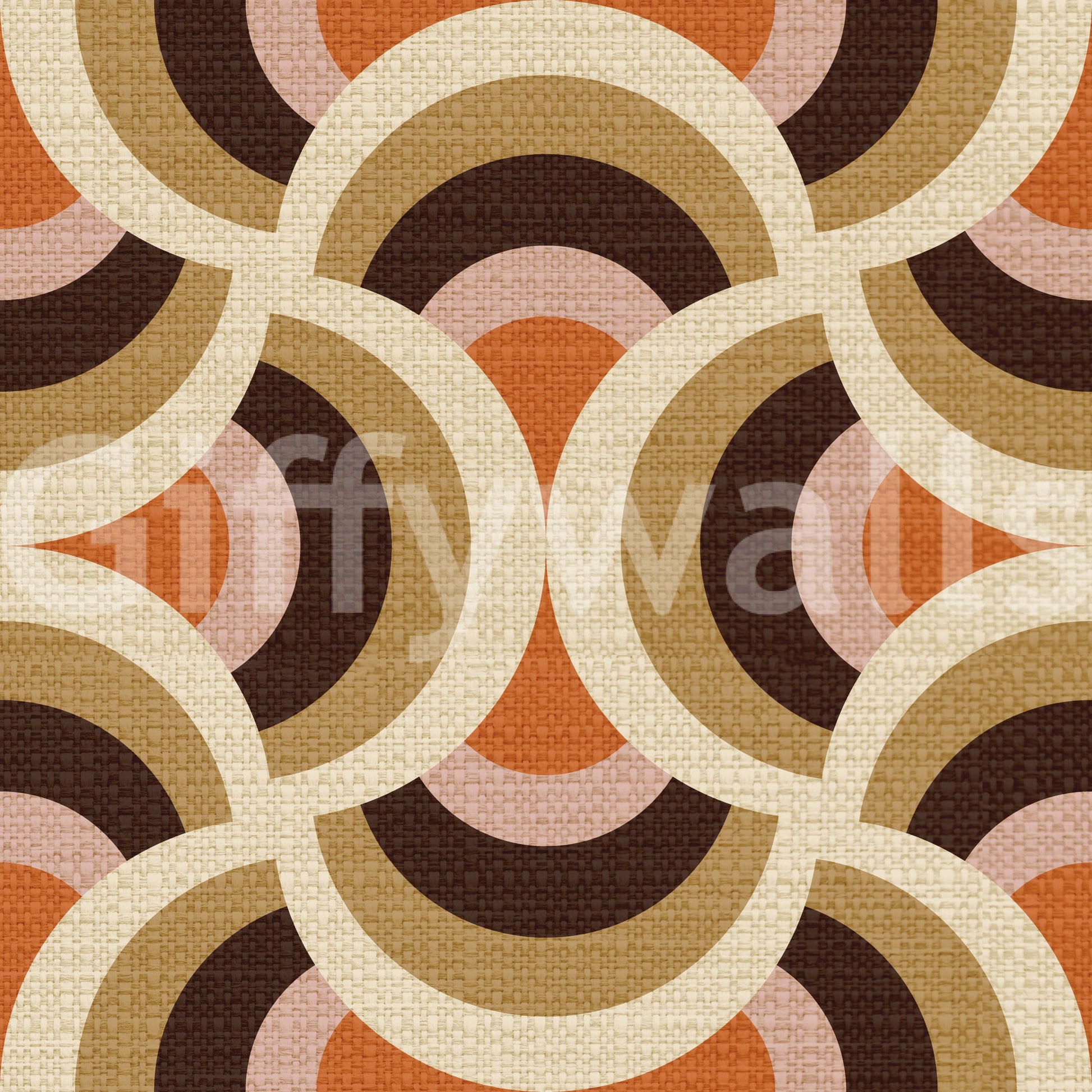 Classic circle pattern mural
