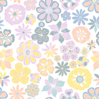 Unique floral wallpaper with a creative twist.

