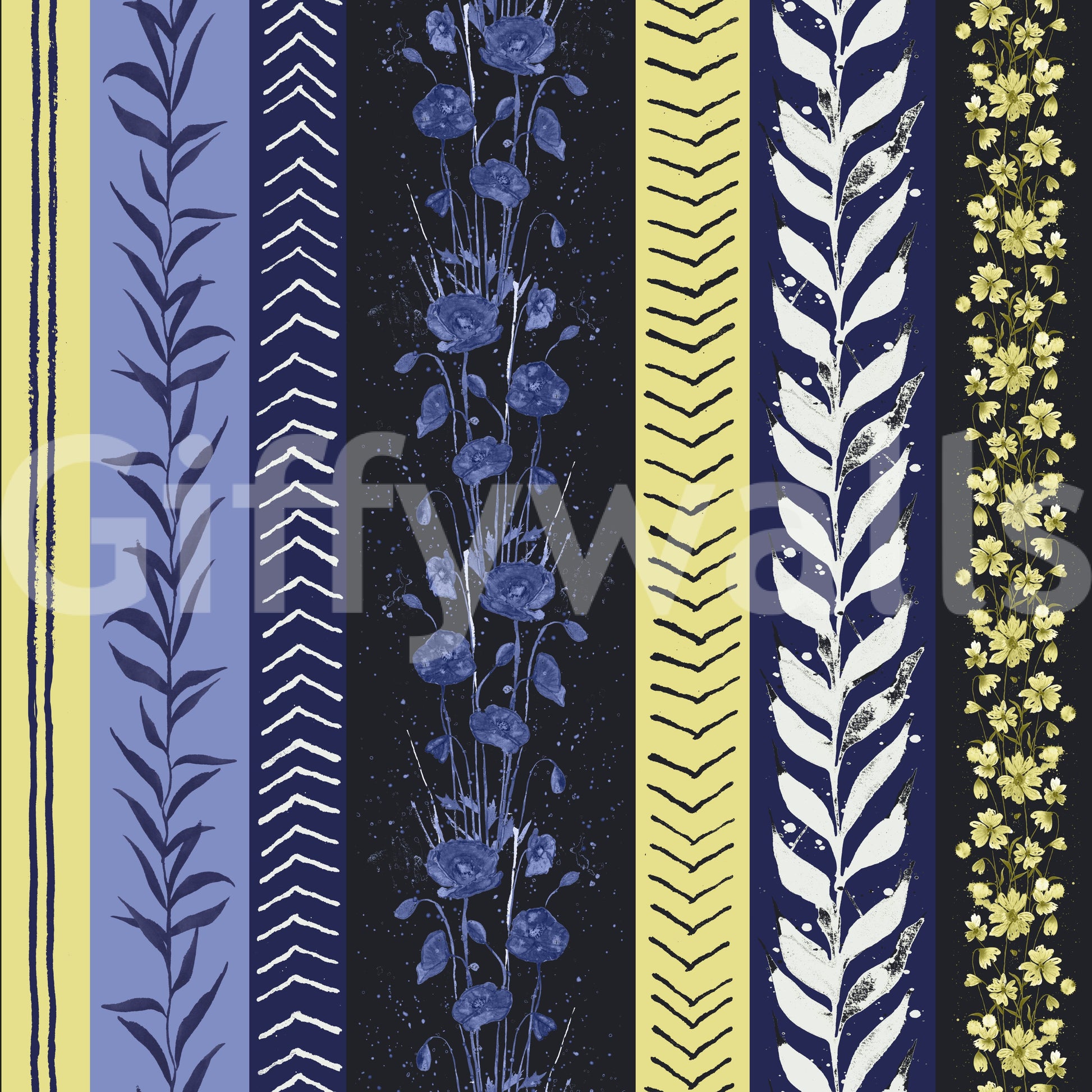 Unique striped wallpaper with a creative twist.

