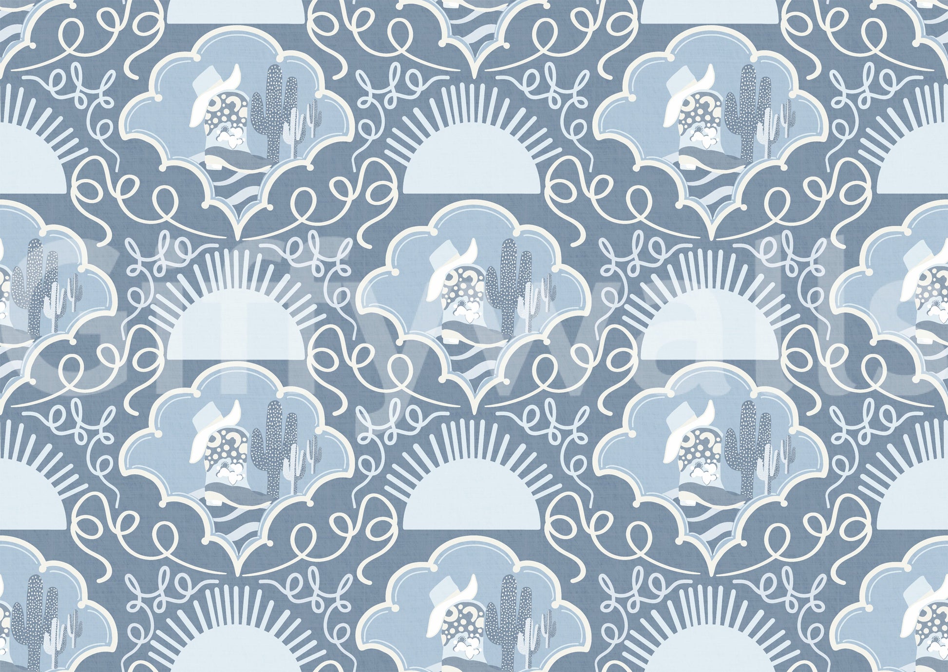 The overall aesthetic is a calming Western scene.

