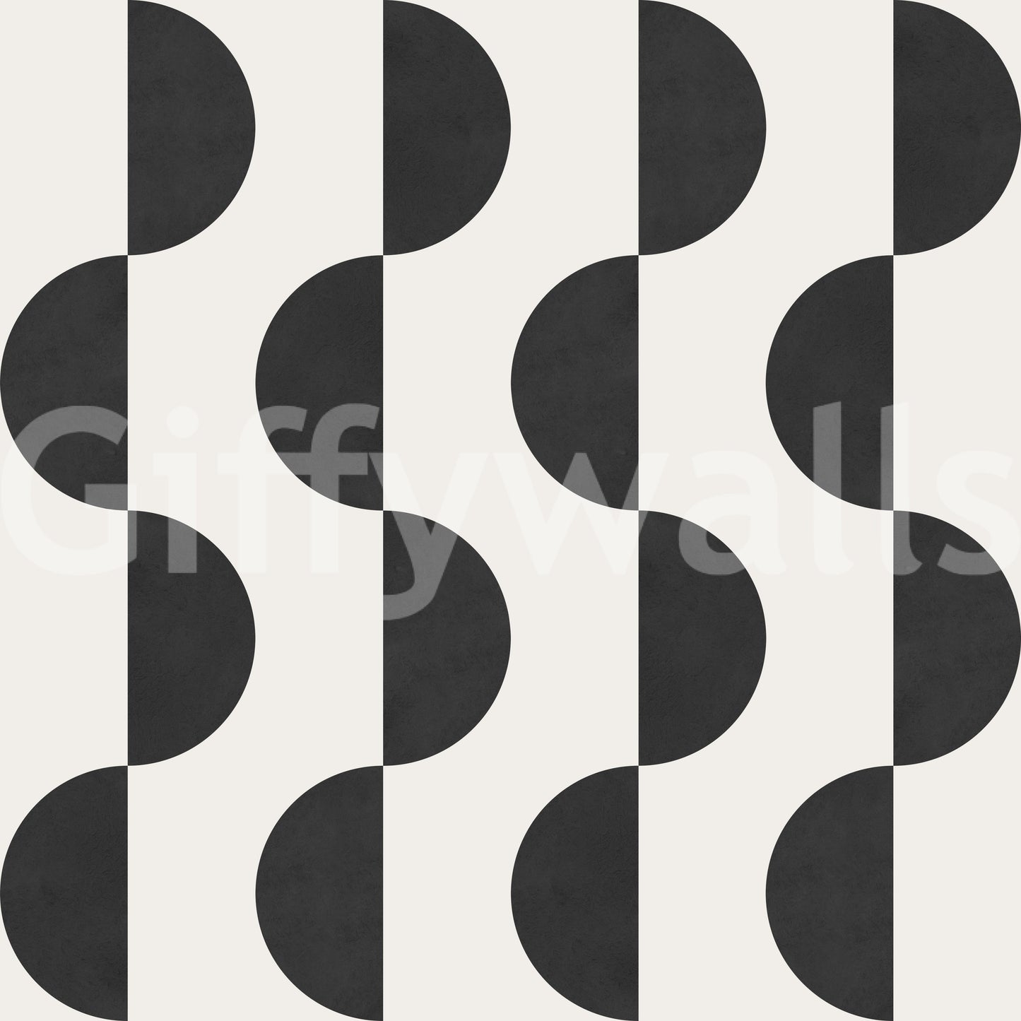 The wallpaper is applied seamlessly, giving the wall a uniform, high-end look.

