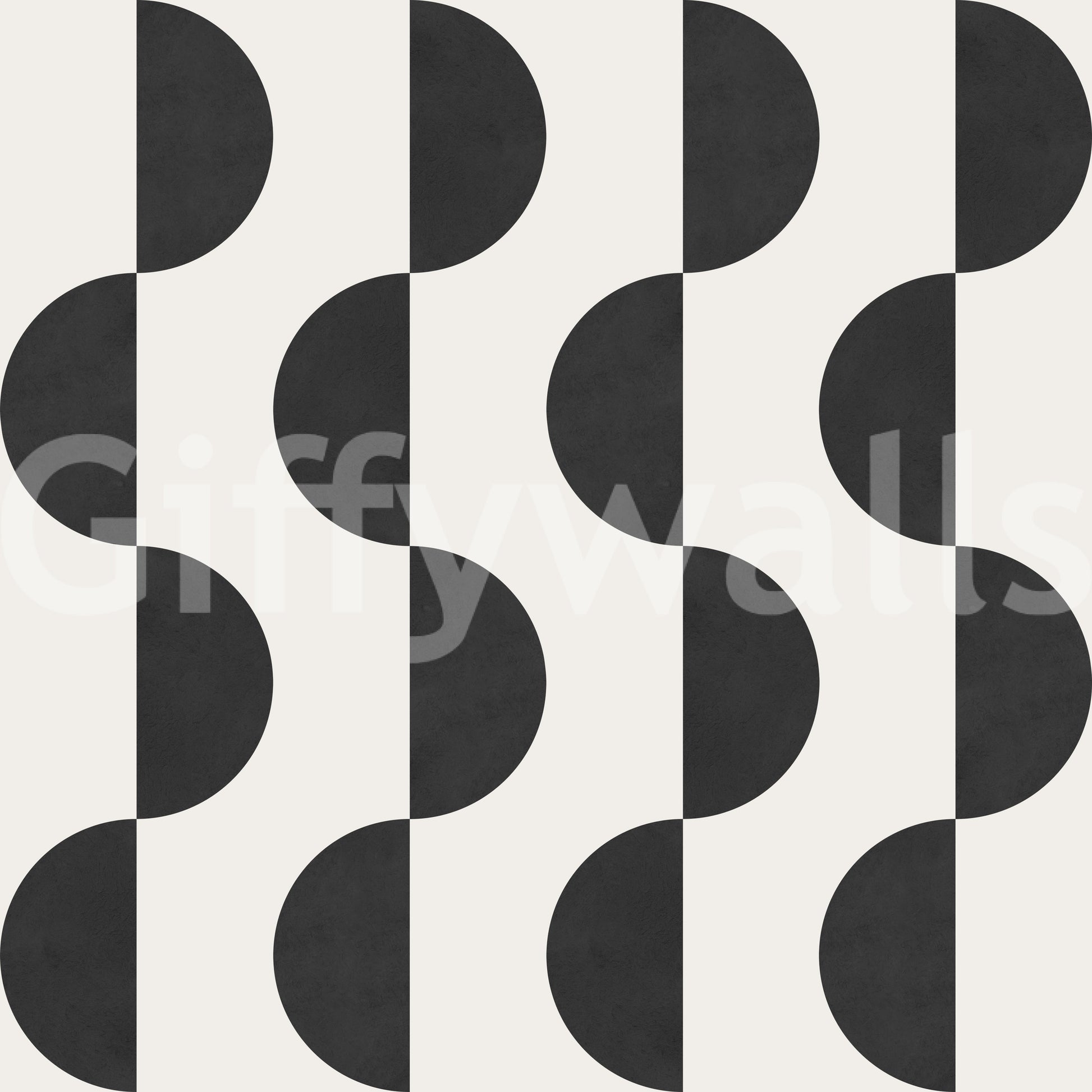 The wallpaper is applied seamlessly, giving the wall a uniform, high-end look.

