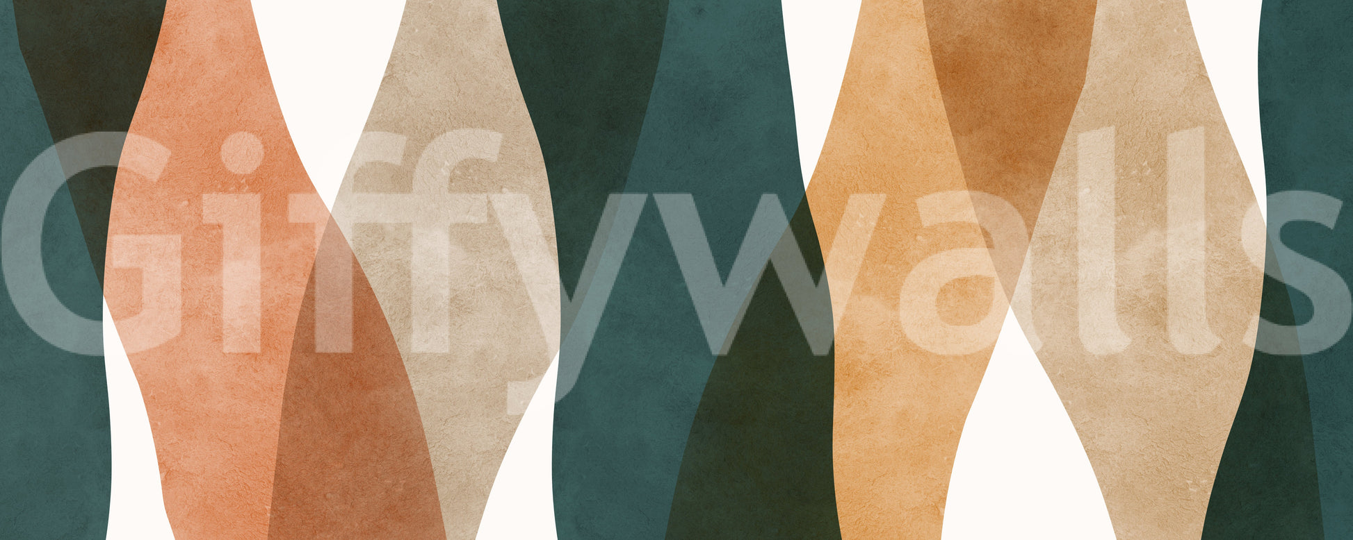 The mural serves as a stylish focal point.

