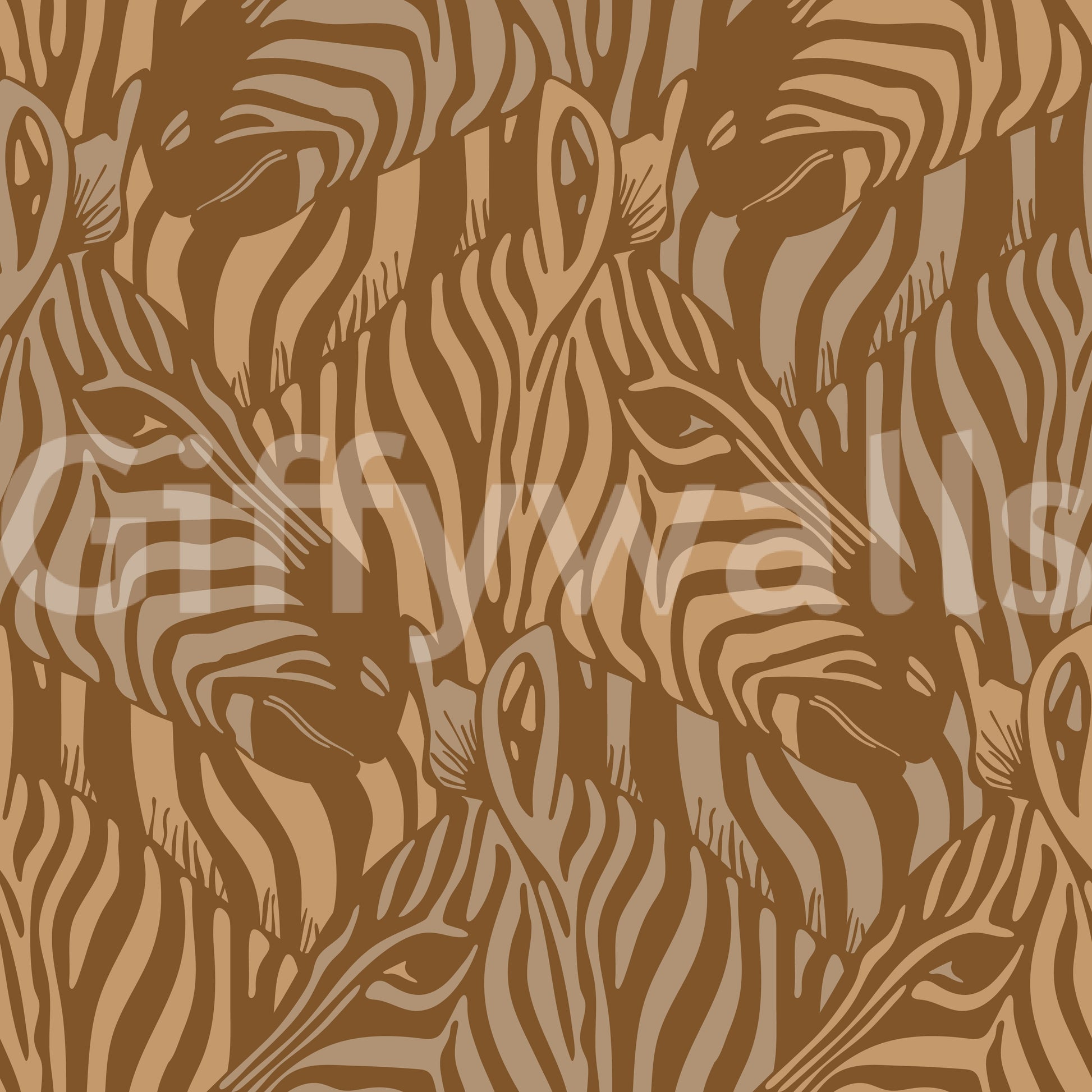 The zebra shapes are a central focus of the image.

