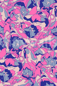 The mural extends across the entire wall, creating a dynamic backdrop.

