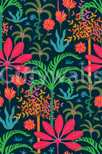 The wallpaper has a smooth, non-reflective matte finish.

