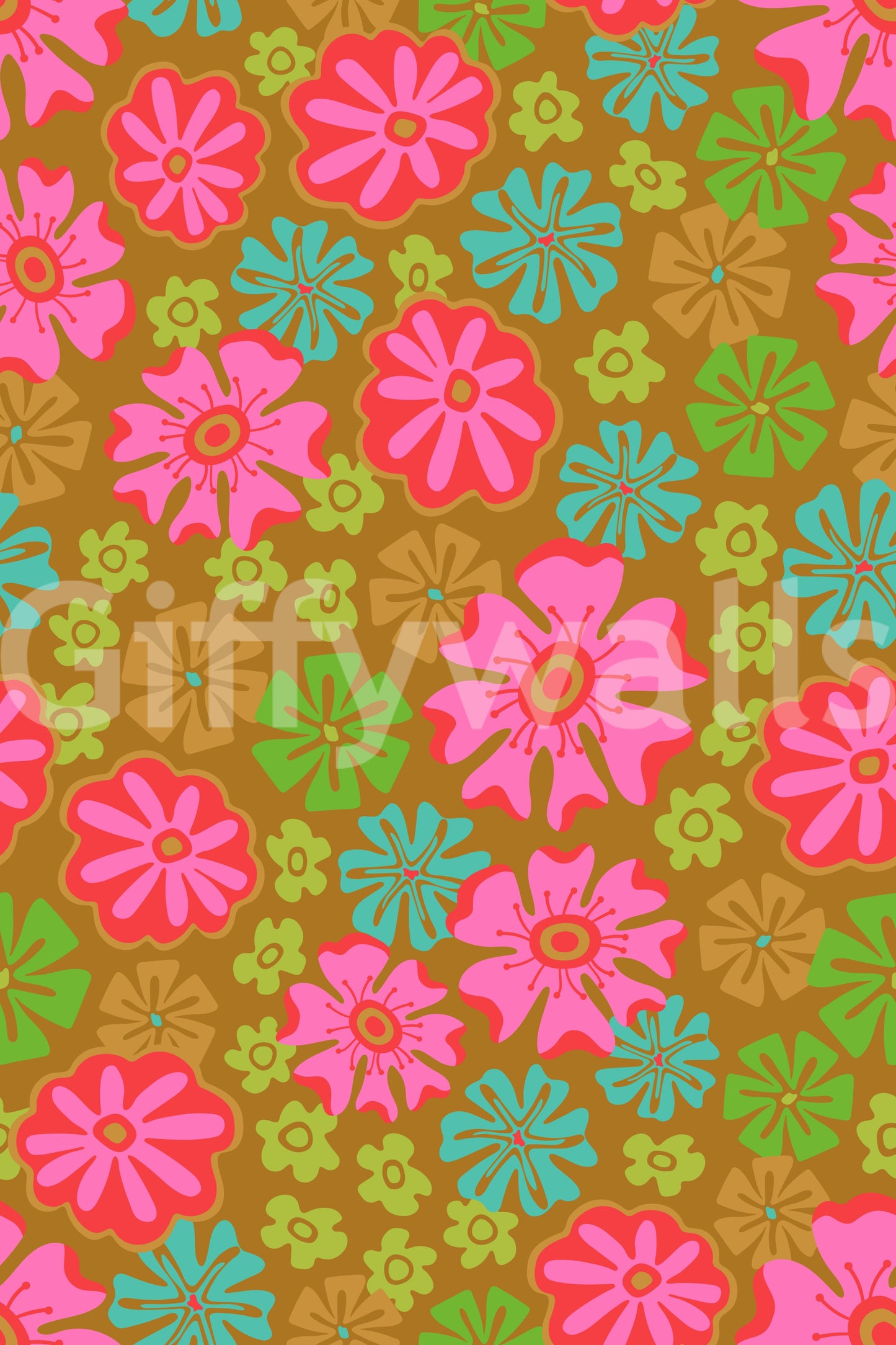 The wallpaper has a smooth, non-reflective matte finish.

