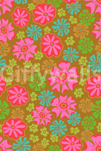 The wallpaper has a smooth, non-reflective matte finish.

