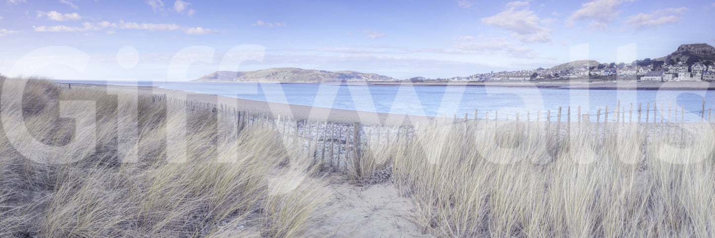 The image feels peaceful and restful, like a walk on a quiet coast.

