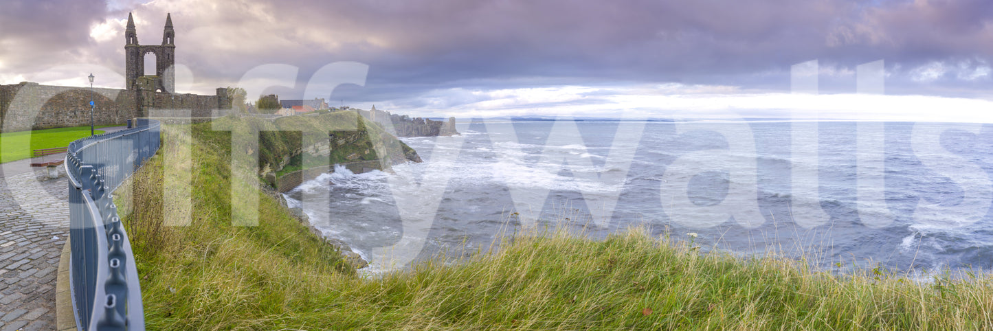 The image feels peaceful and restful, like a walk on a quiet coast.

