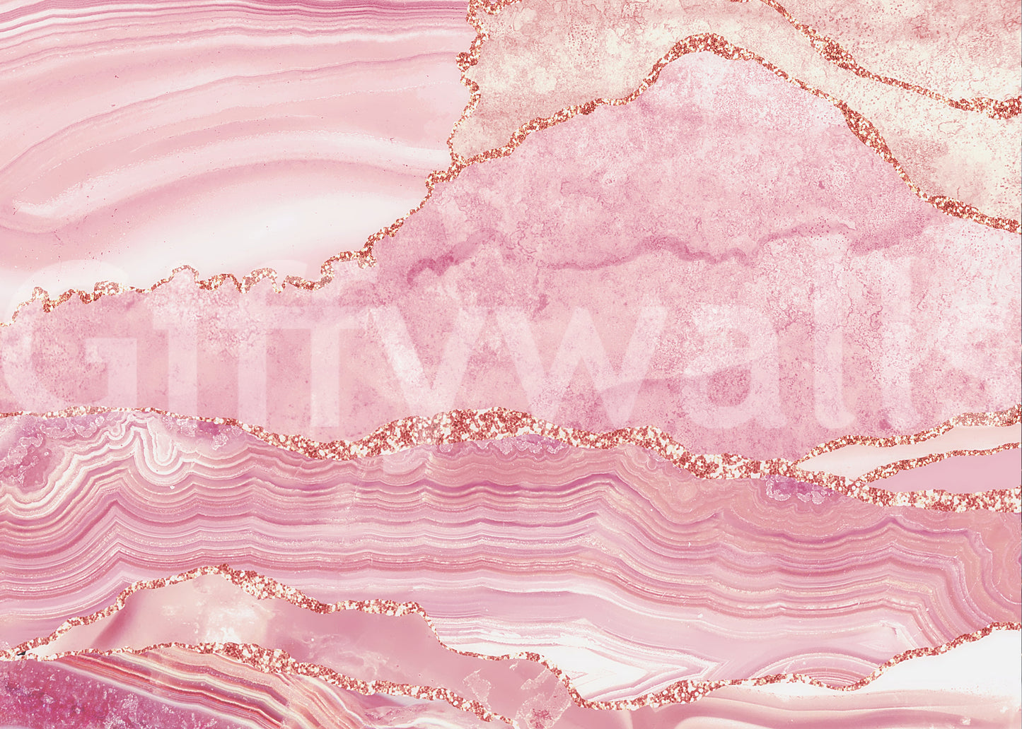 Rose Quartz Sparkle Wall Mural