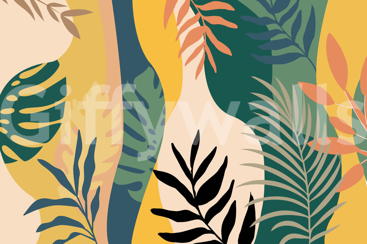 The style is a soft-focus illustration or a painterly design.

