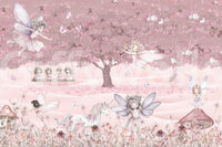 The style is a soft-focus illustration or a painterly design.

