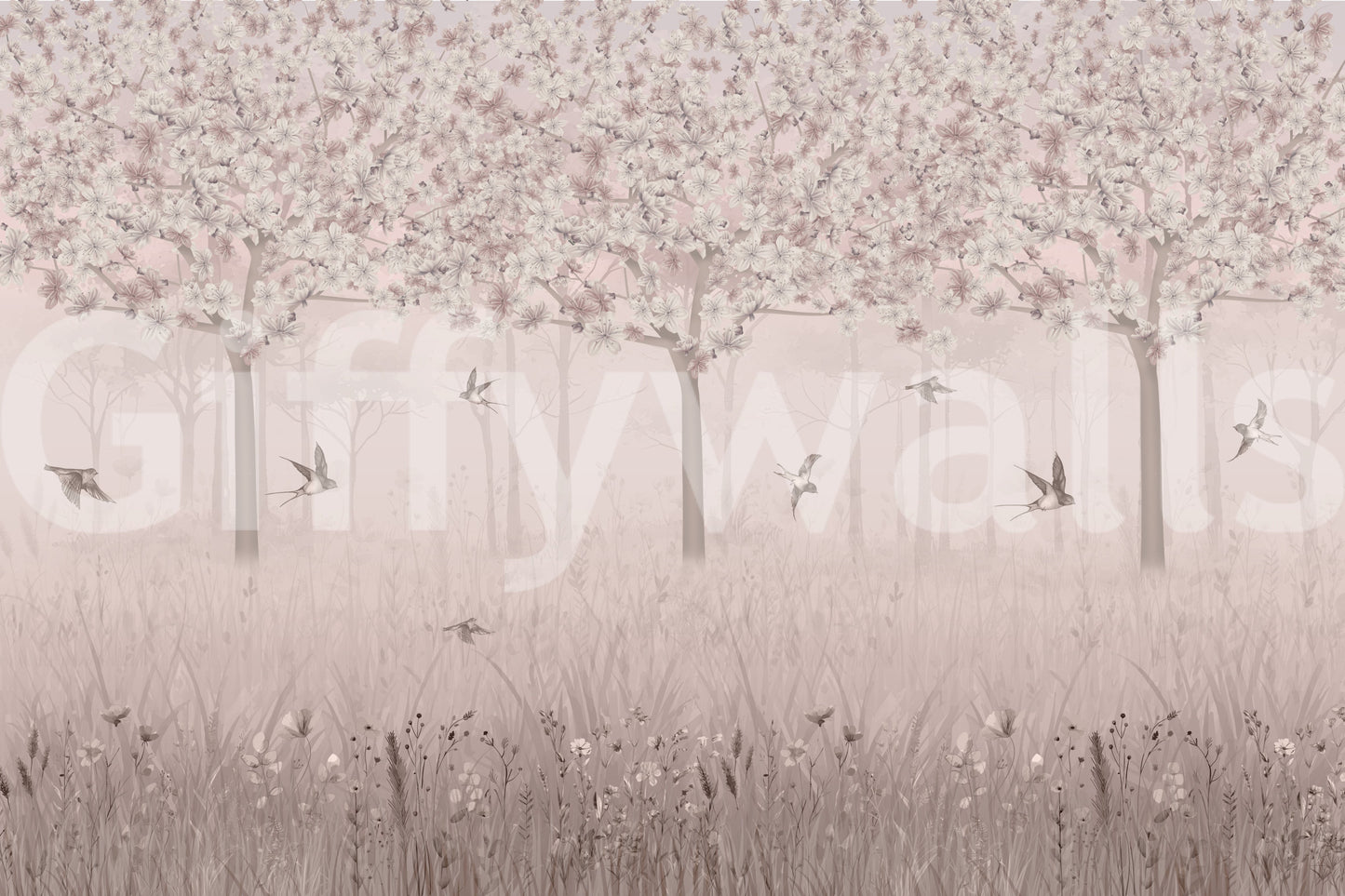 The style is a soft-focus illustration or graphic design.

