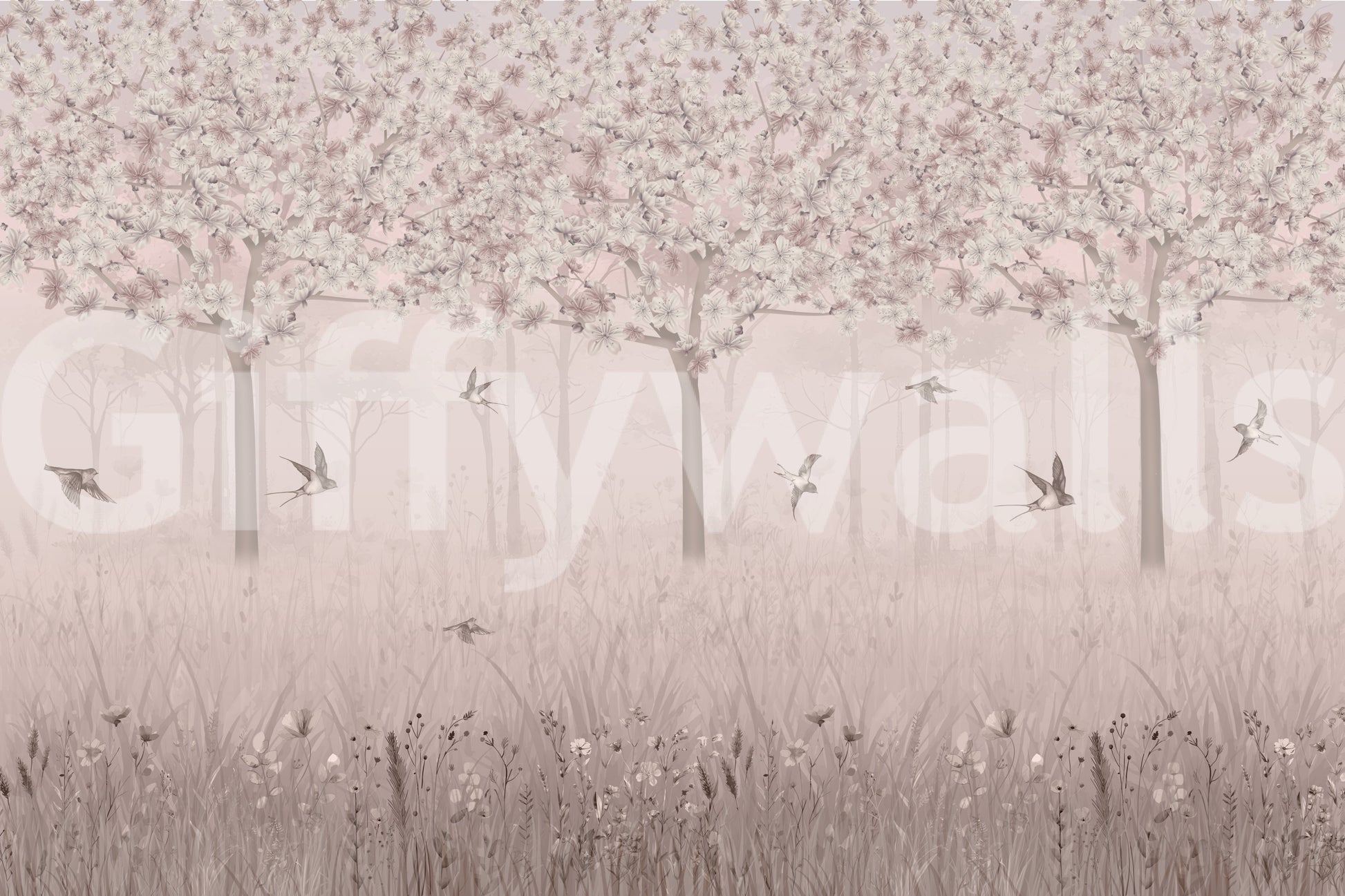 The style is a soft-focus illustration or graphic design.

