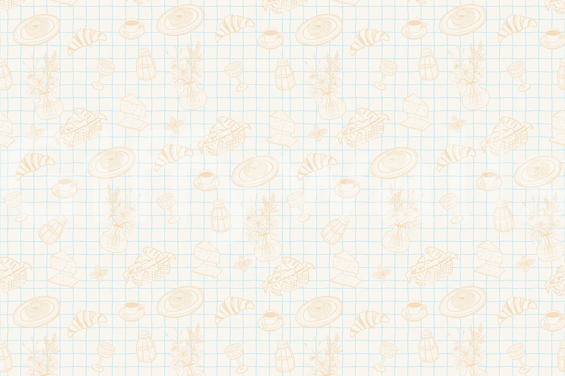 The style is a soft-focus illustration or a painterly design.

