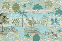 The style is a soft-focus illustration or a painterly design.

