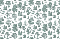 Verdant grove, peaceful and calm

