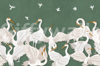 The style is a soft-focus illustration or a painterly design.


