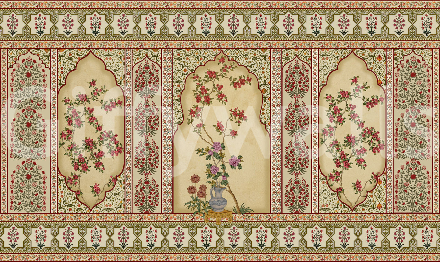 The style is a soft-focus illustration or a painterly design.

