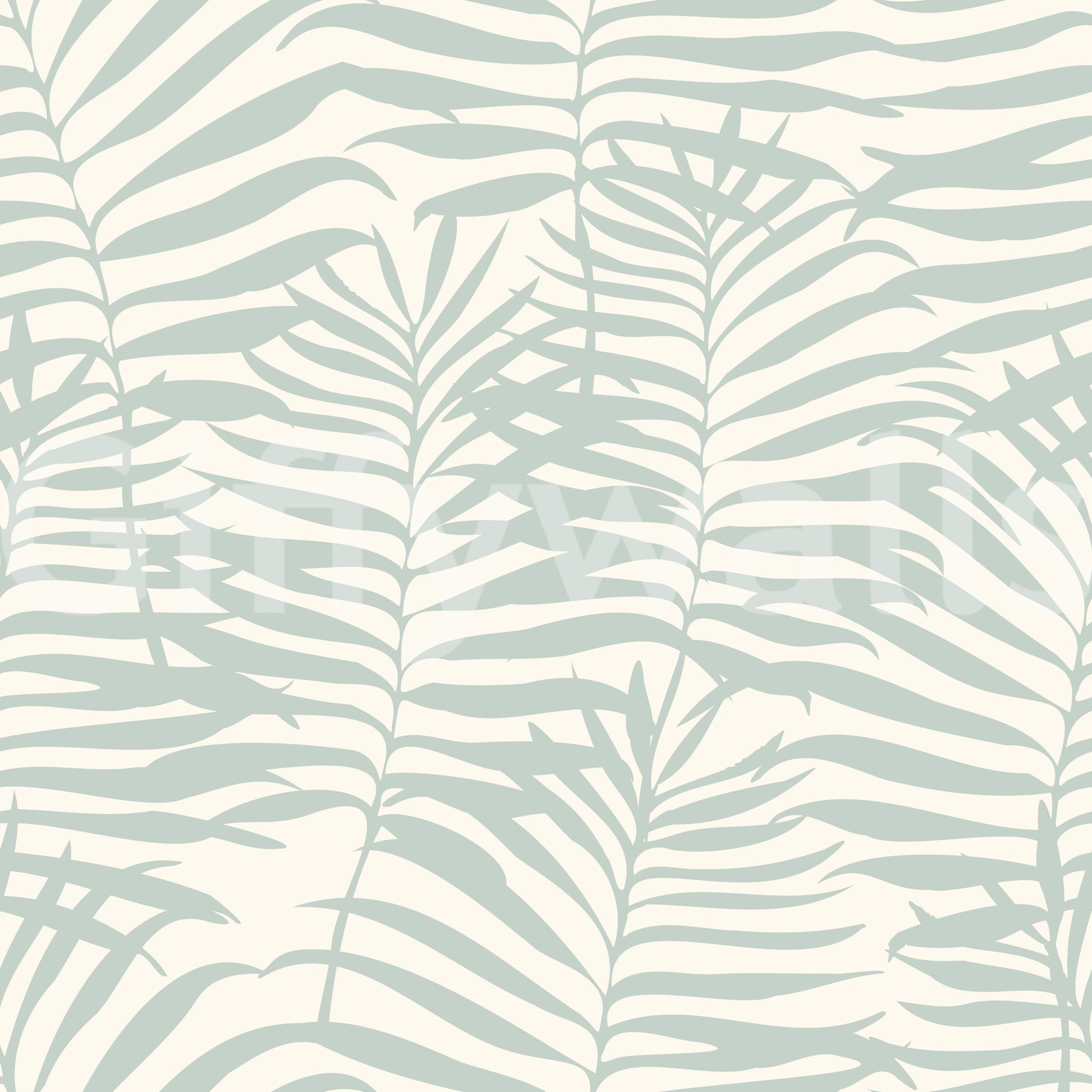 A seamless pattern of sketched leaves on a wall

