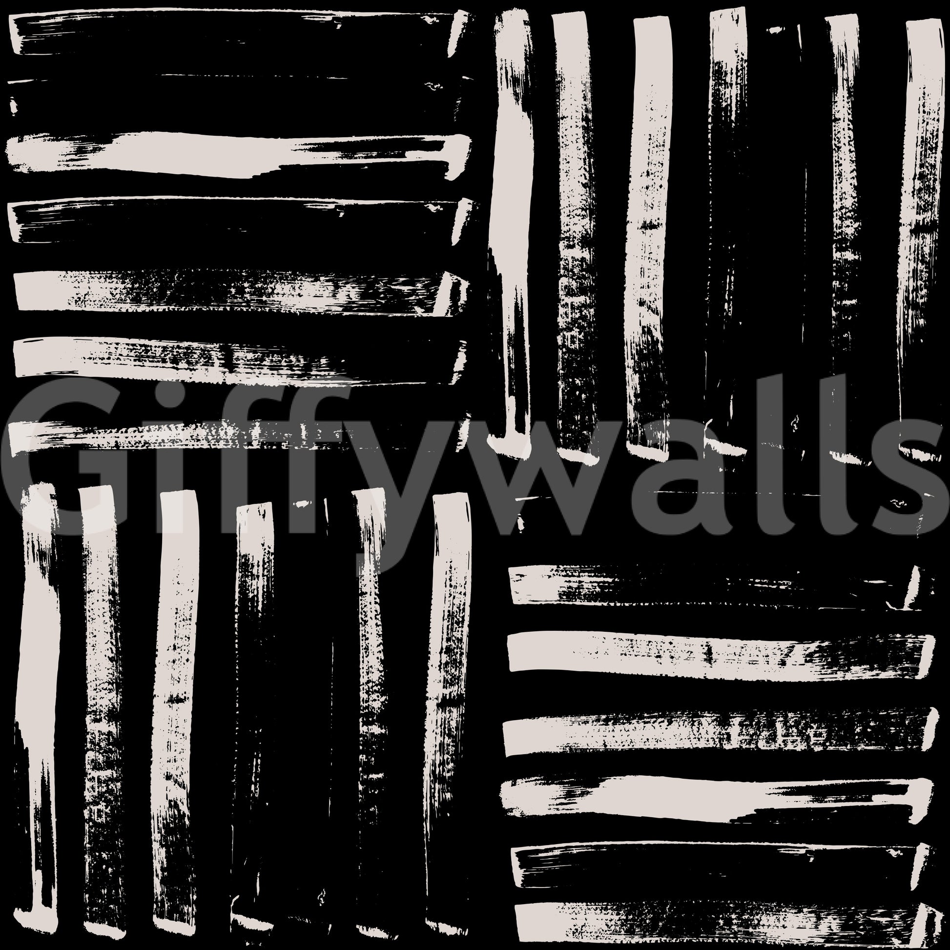  A roll of the painted stripes wallpaper before installation, showing the design