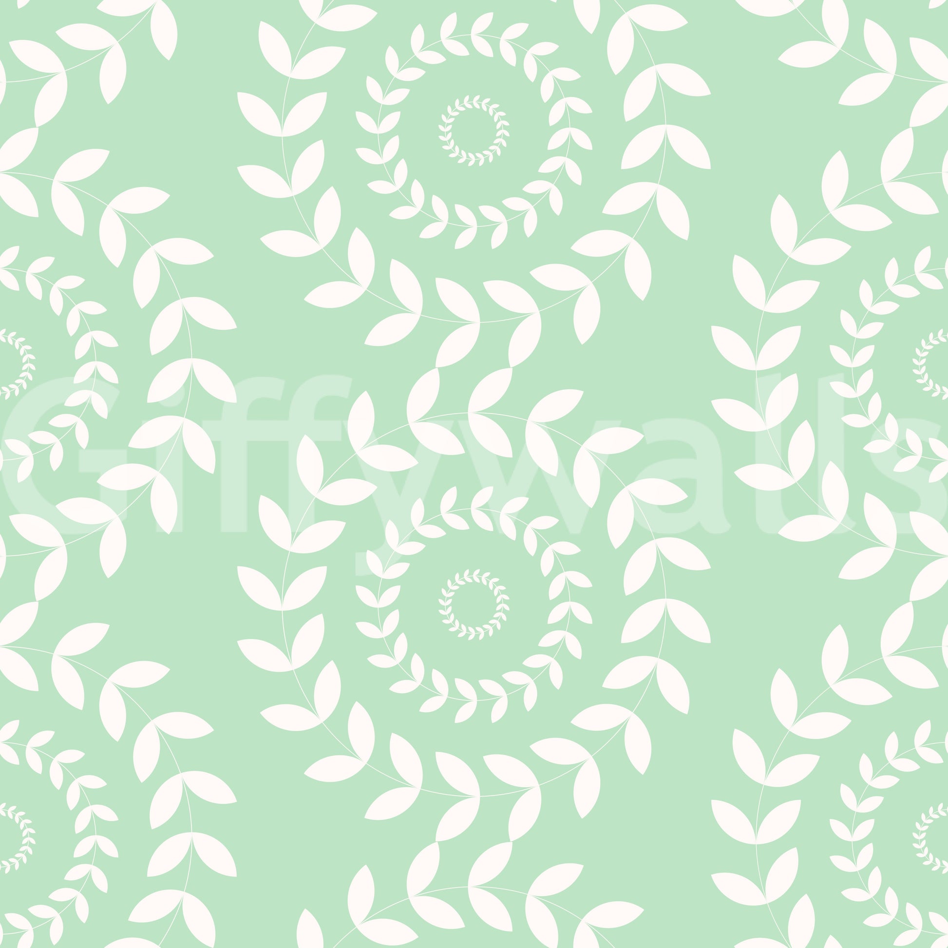 The wallpaper provides a refined and decorative backdrop.
