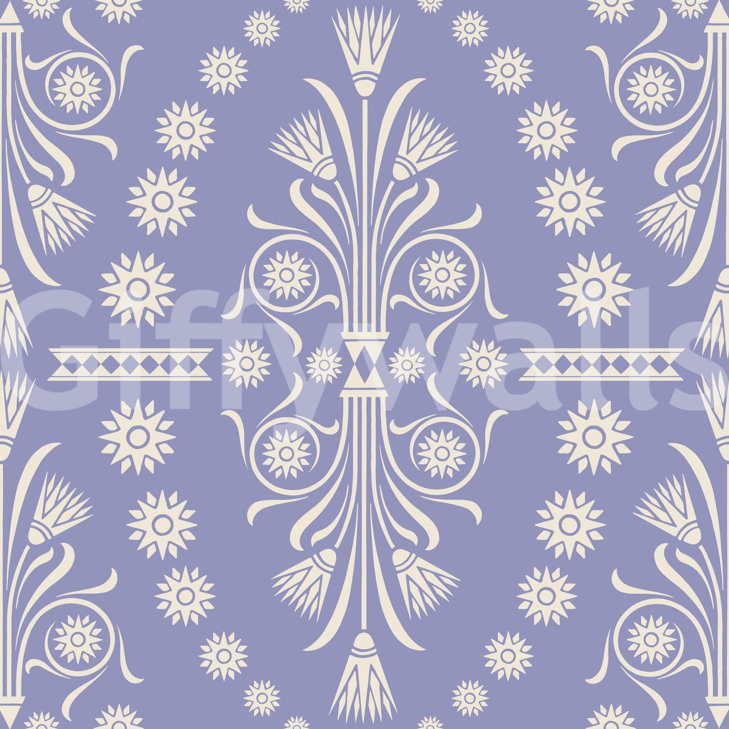 High-quality image of the purple ornament wallpaper

