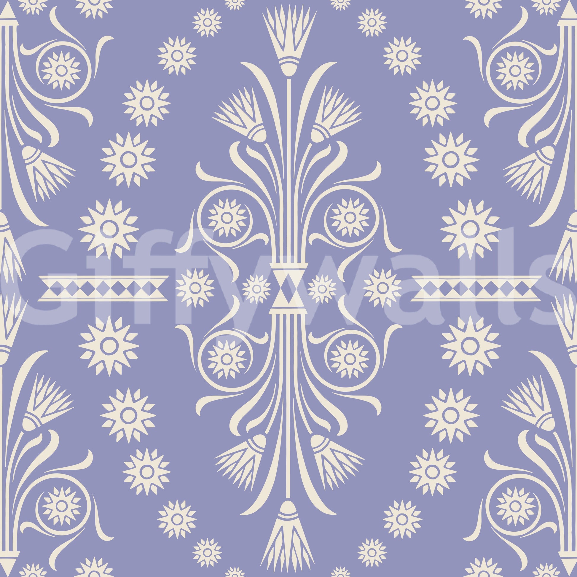 High-quality image of the purple ornament wallpaper

