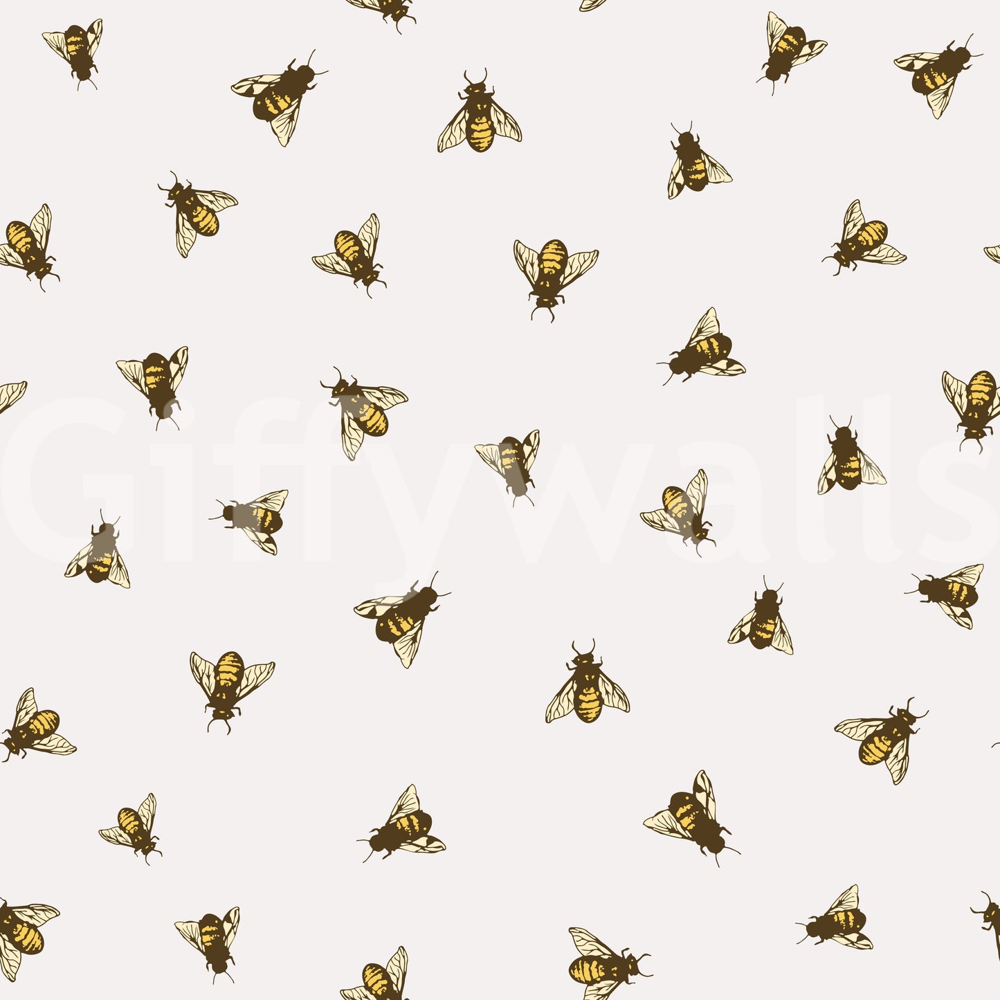 A seamless pattern of bees on a wall

