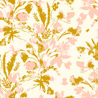 A seamless pattern of summer flowers on a wall


