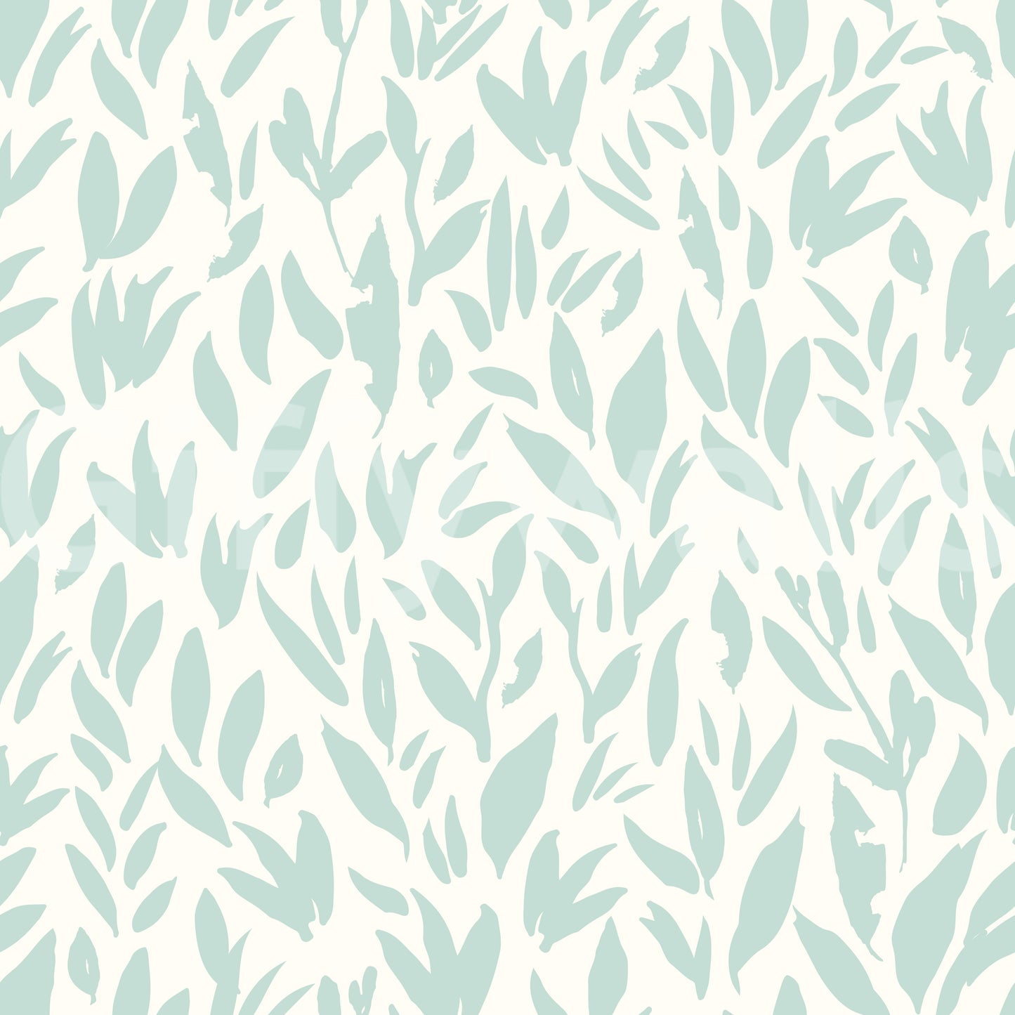 A seamless pattern of mint leaves on a wall

