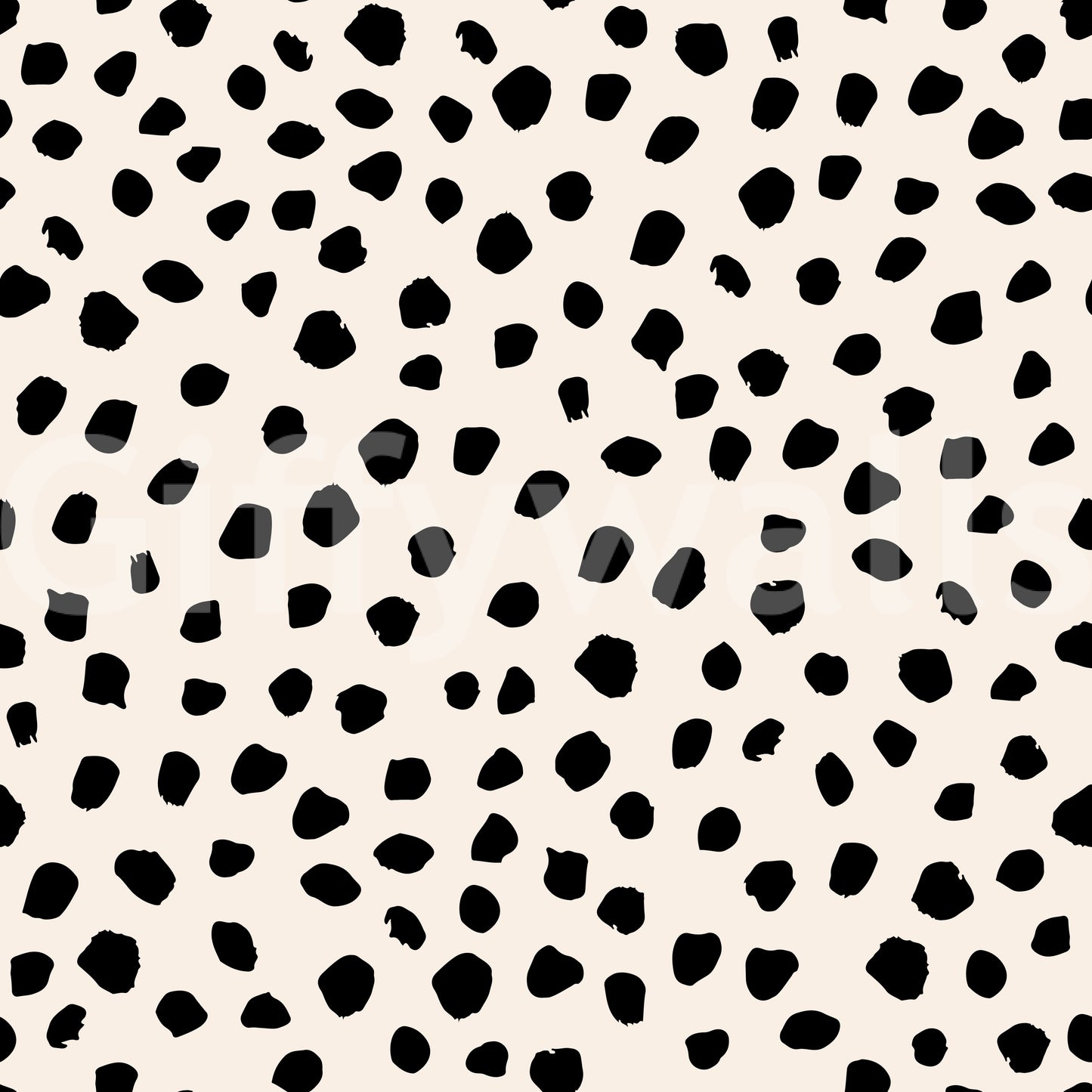 A seamless pattern of irregular black spots on a wall

