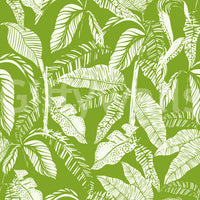 A seamless pattern of tropical leaves on a wall

