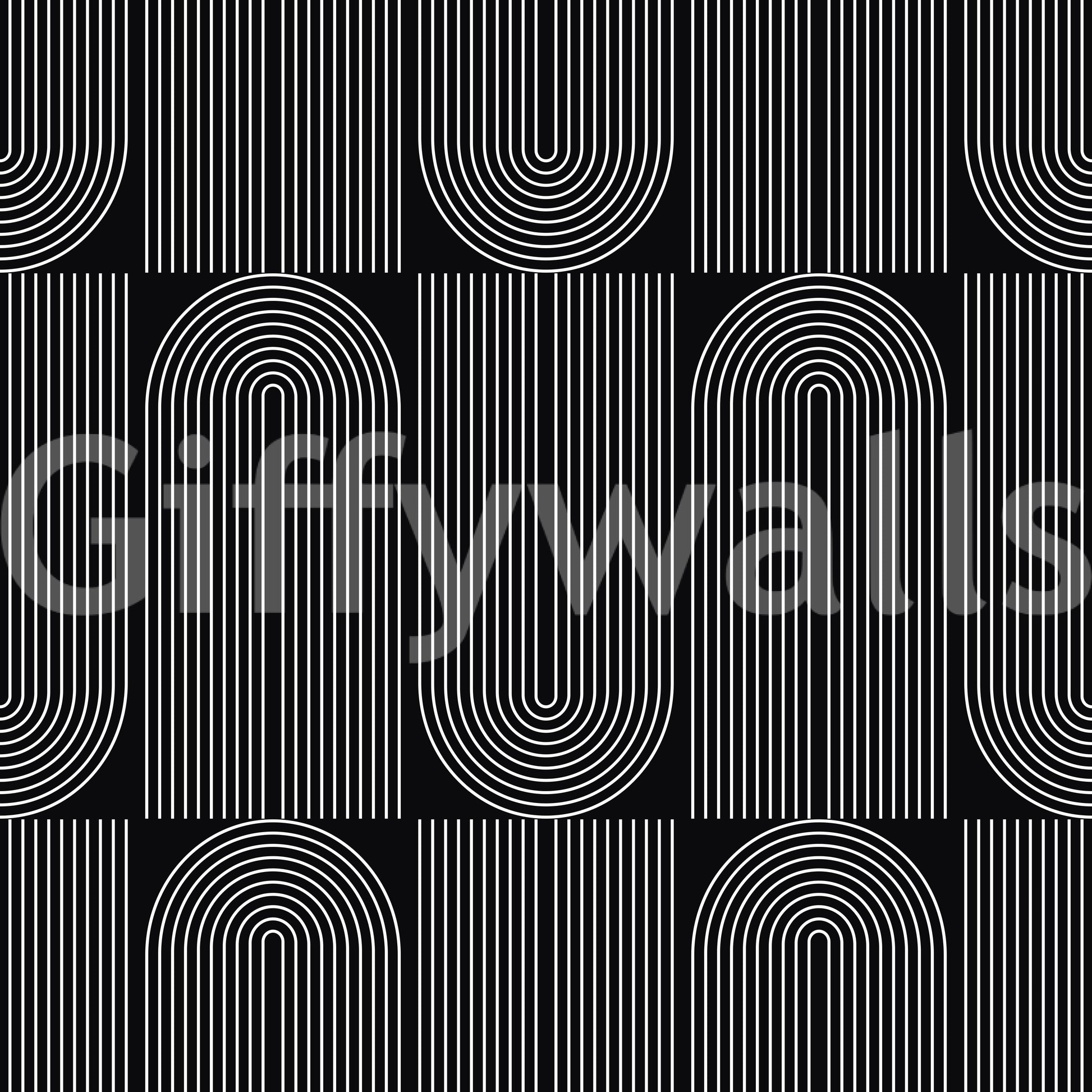 A seamless pattern of geometric outlines on a wall

