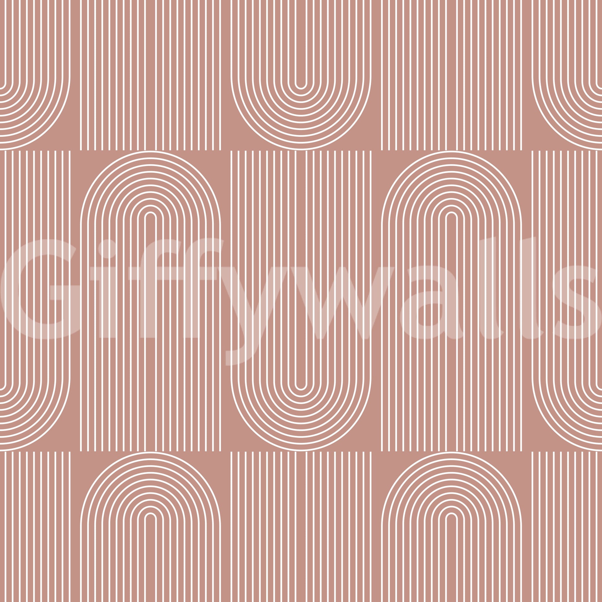 A seamless pattern of geometric outlines on a wall

