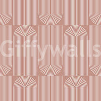 A seamless pattern of geometric outlines on a wall

